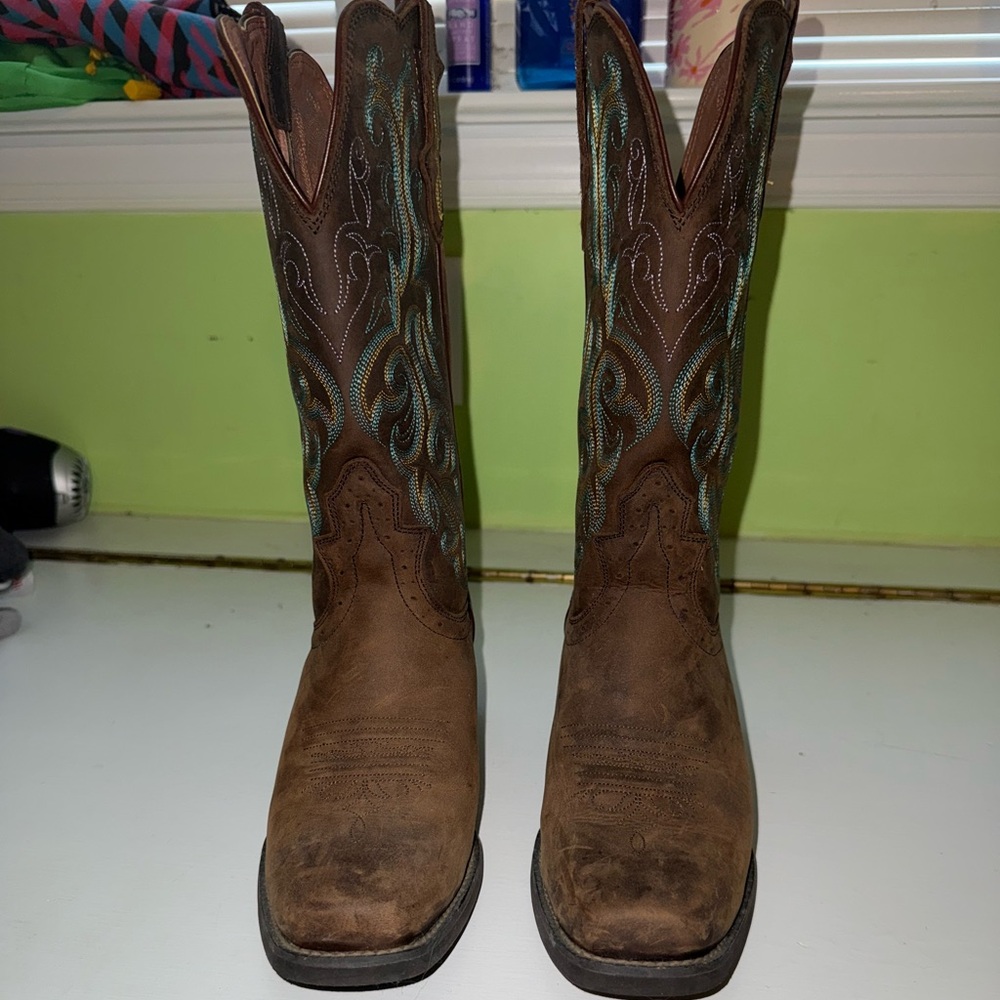 Justin Women’s 12” Square toe stampede western stampede boots - Picture 4 of 4